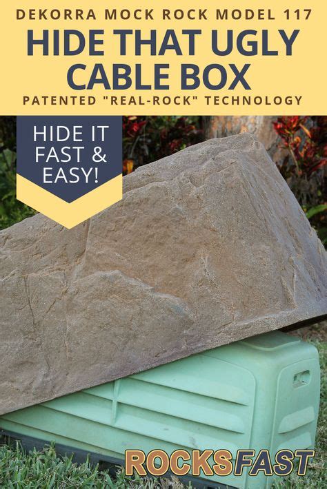 ground electrical box faux rock cover|rock covers for utility boxes.